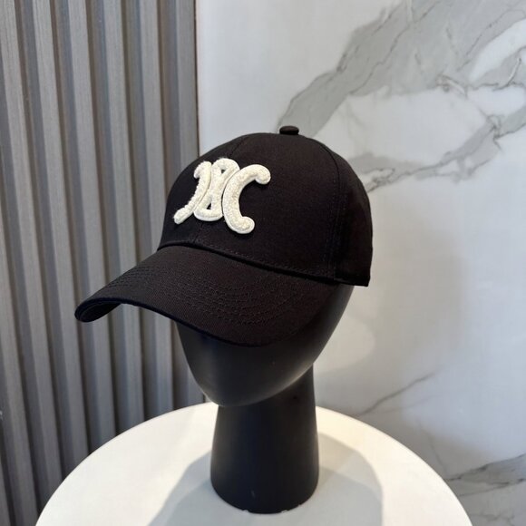 Celine Black Hat with Cream Emblem - Picture 1 of 3